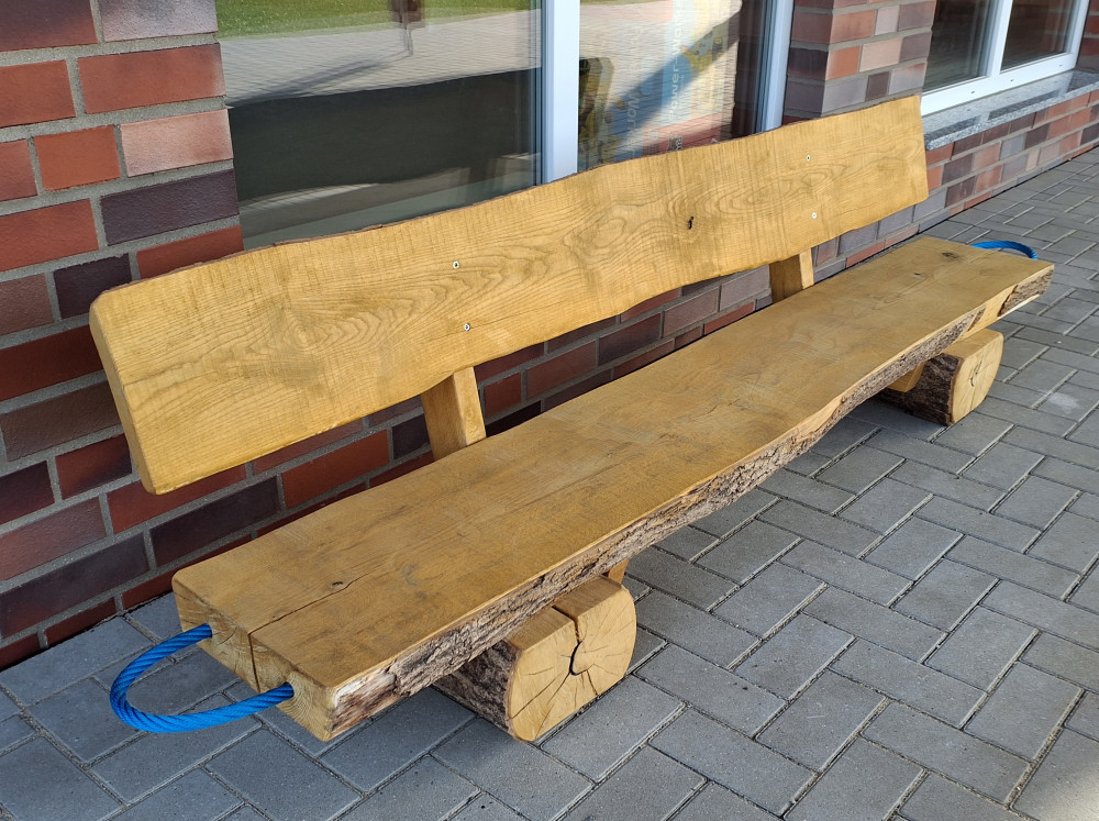 Gartenbank Rustika mit Lehne 1,40 m